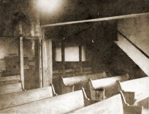 Interior of Hopewell Meeting House, c1900's